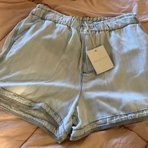 Thread & Supply Light Blue Elastic Waist Pull-On Shorts